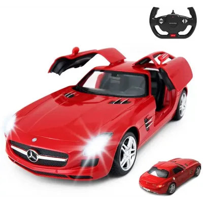 MAȘINĂ CU TELECOMANDĂ MERCEDES-BENZ SLS ROSU SCARA 1 LA 14