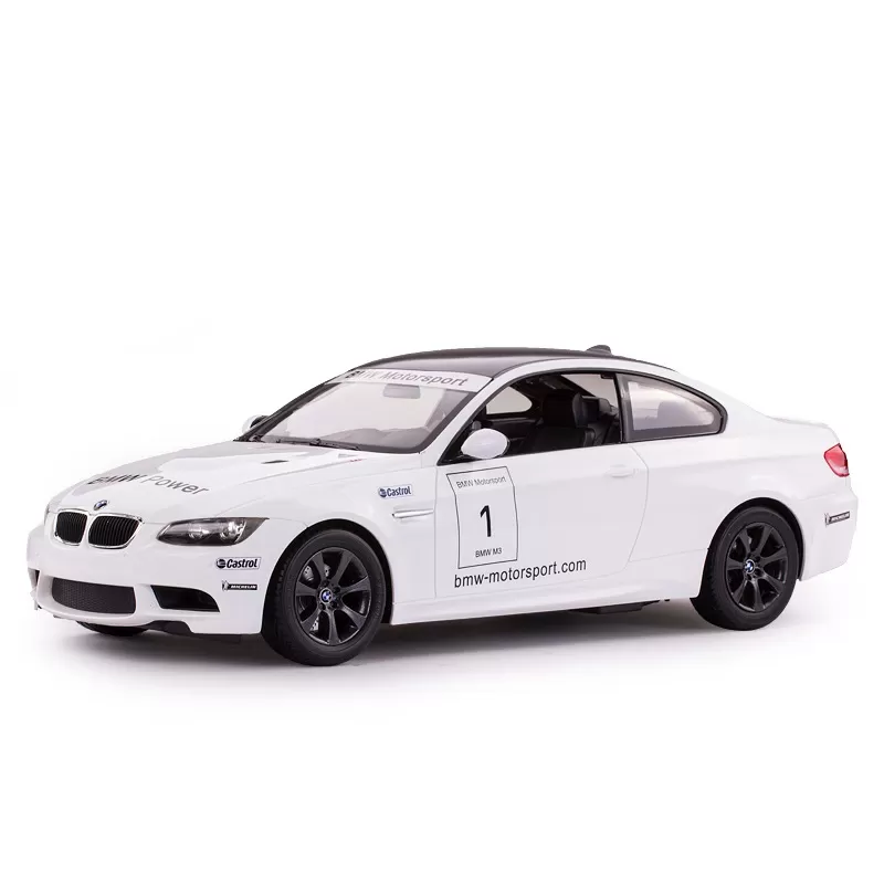 MAȘINĂ CU TELECOMANDĂ BMW M3 ALB CU SCARA 1 LA 14