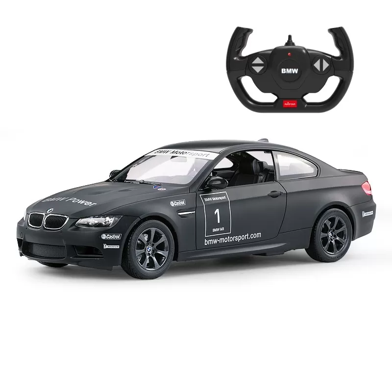 MAȘINĂ CU TELECOMANDĂ BMW M3 NEGRU CU SCARA 1 LA 14