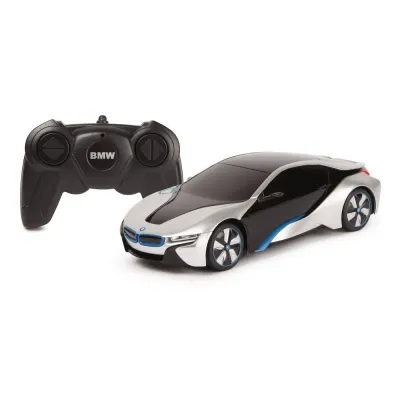 MAȘINĂ CU TELECOMANDĂ BMW I8 ARGINTIE SCARA 1 LA 24