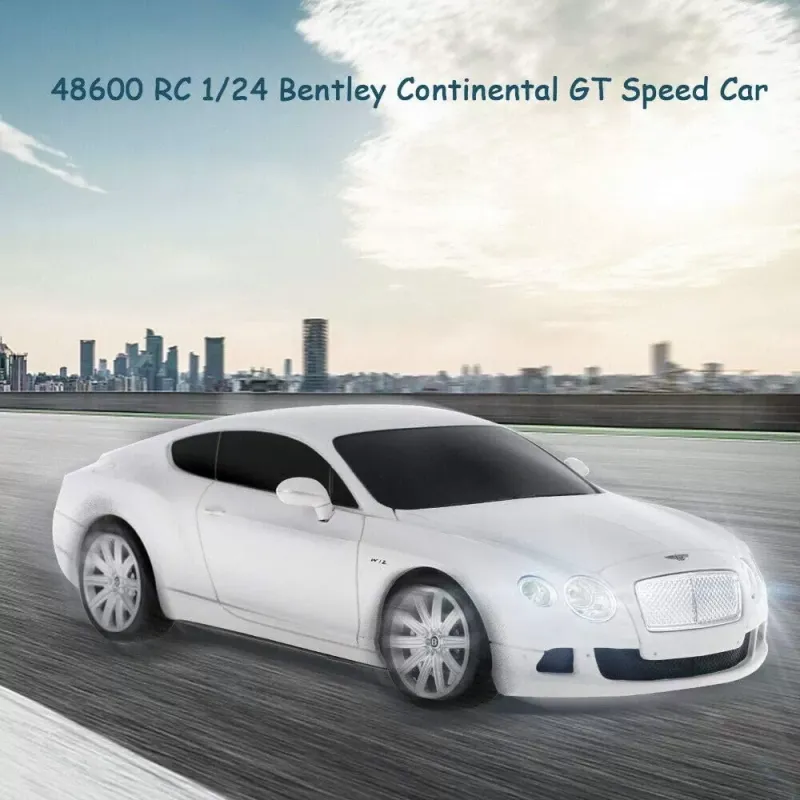 MAȘINĂ CU TELECOMANDĂ BENTLEY CONTINENTAL GT ALB CU SCARA 1 LA 24