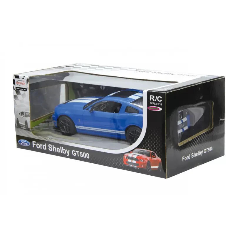 MAȘINĂ CU TELECOMANDĂ FORD SHELBY GT500 ALBASTRU CU SCARA 1 LA 14