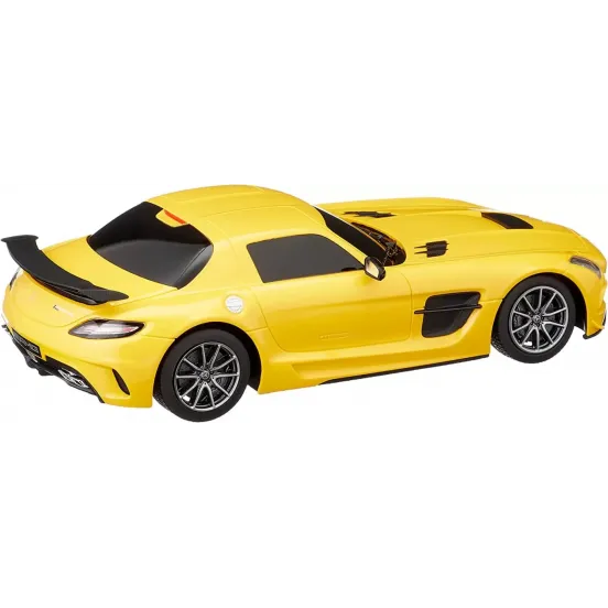 MAȘINĂ CU TELECOMANDĂ MERCEDES-BENZ SLS AMG GALBENA CU SCARA 1 LA 18
