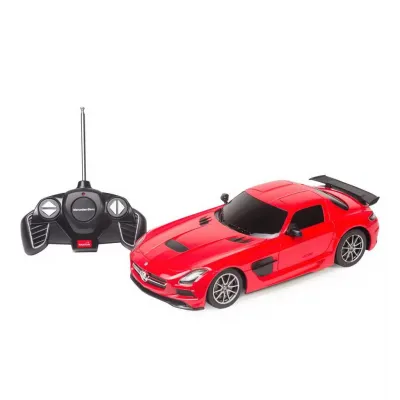 MAȘINĂ CU TELECOMANDĂ MERCEDES-BENZ SLS AMG ROSU CU SCARA 1 LA 18
