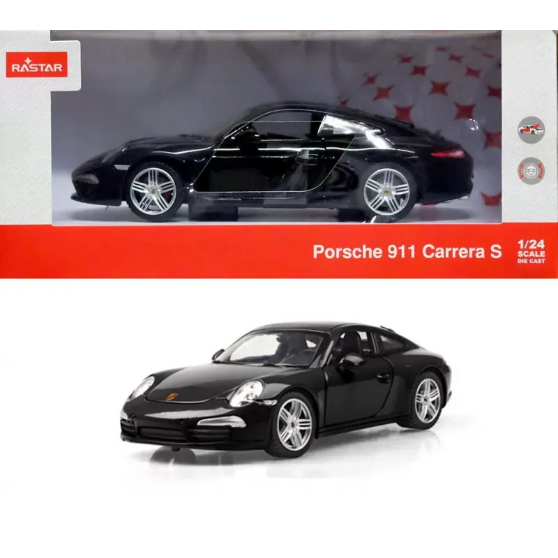 Machetă auto Rastar - PORSCHE 911 Negru [1:24]