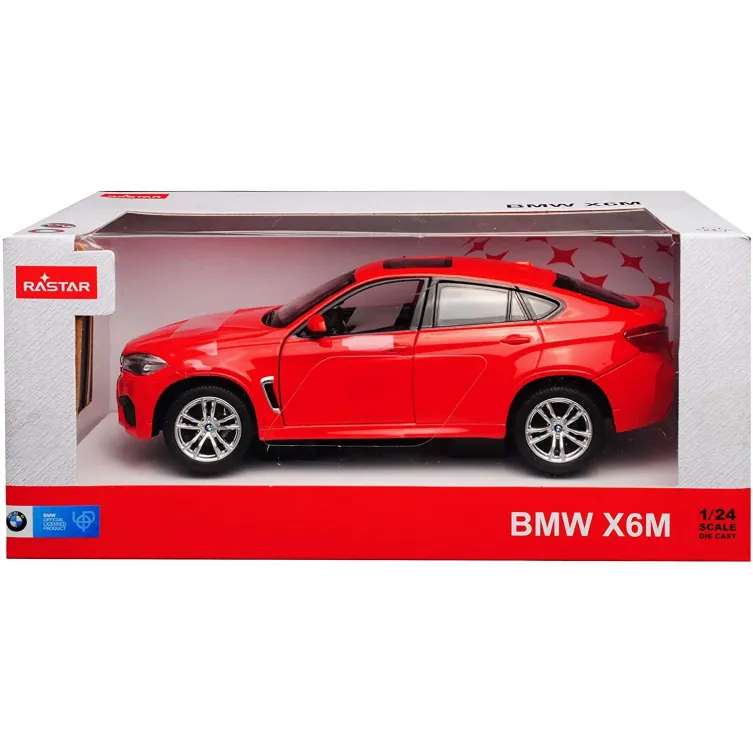 Machetă auto Rastar - BMW X6M Rosu [1:24]