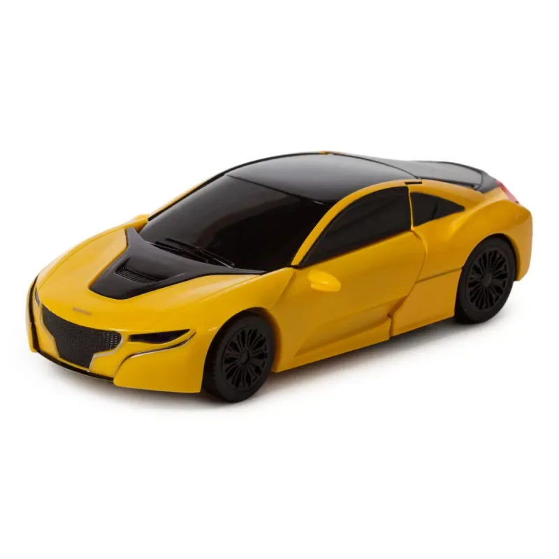 MAȘINUȚĂ METALICĂ CONVERTIBILA RS GALBENA CU SCARA 1 LA 32