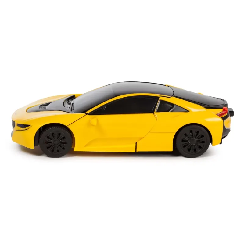 MAȘINUȚĂ METALICĂ CONVERTIBILA RS GALBENA CU SCARA 1 LA 32