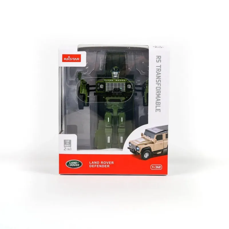 MAȘINUȚĂ METALICĂ CONVERTIBILA LAND ROVER DEFENDER VERDE CU SCARA 1 LA 32