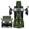MAȘINUȚĂ METALICĂ CONVERTIBILA LAND ROVER DEFENDER VERDE CU SCARA 1 LA 32
