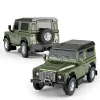 MAȘINUȚĂ METALICĂ CONVERTIBILA LAND ROVER DEFENDER VERDE CU SCARA 1 LA 32
