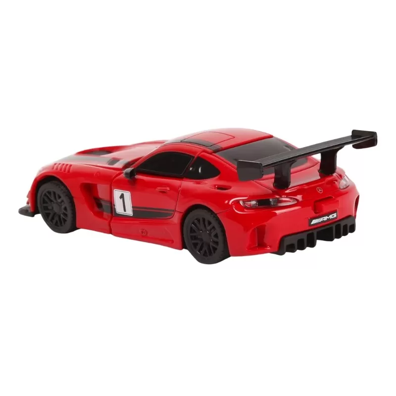 MAȘINUȚĂ METALICĂ CONVERTIBILA MERCEDES BENZ GT3 ROSIE CU SCARA 1 LA 32