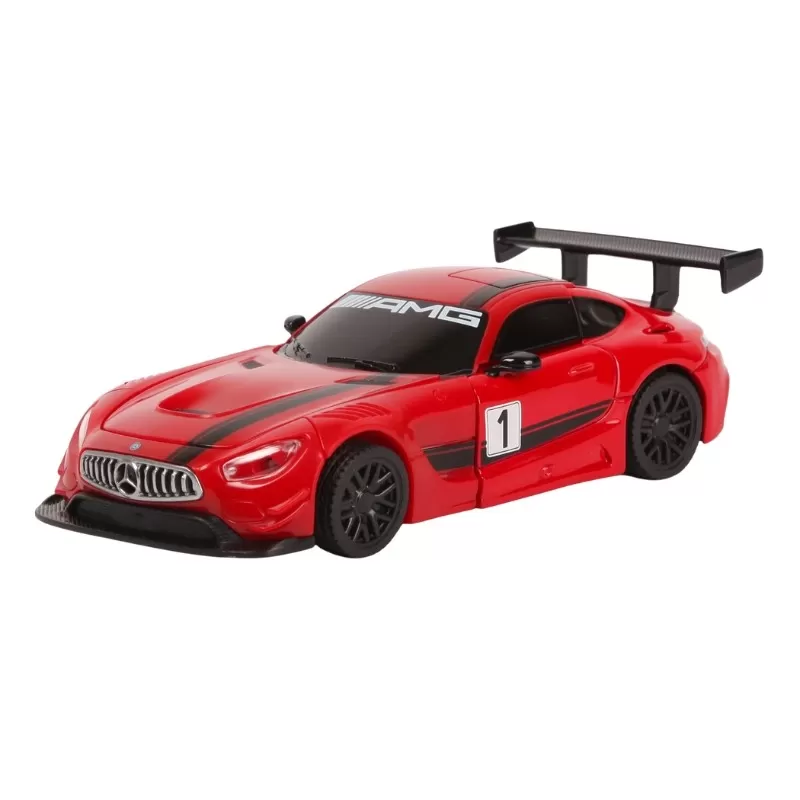 MAȘINUȚĂ METALICĂ CONVERTIBILA MERCEDES BENZ GT3 ROSIE CU SCARA 1 LA 32