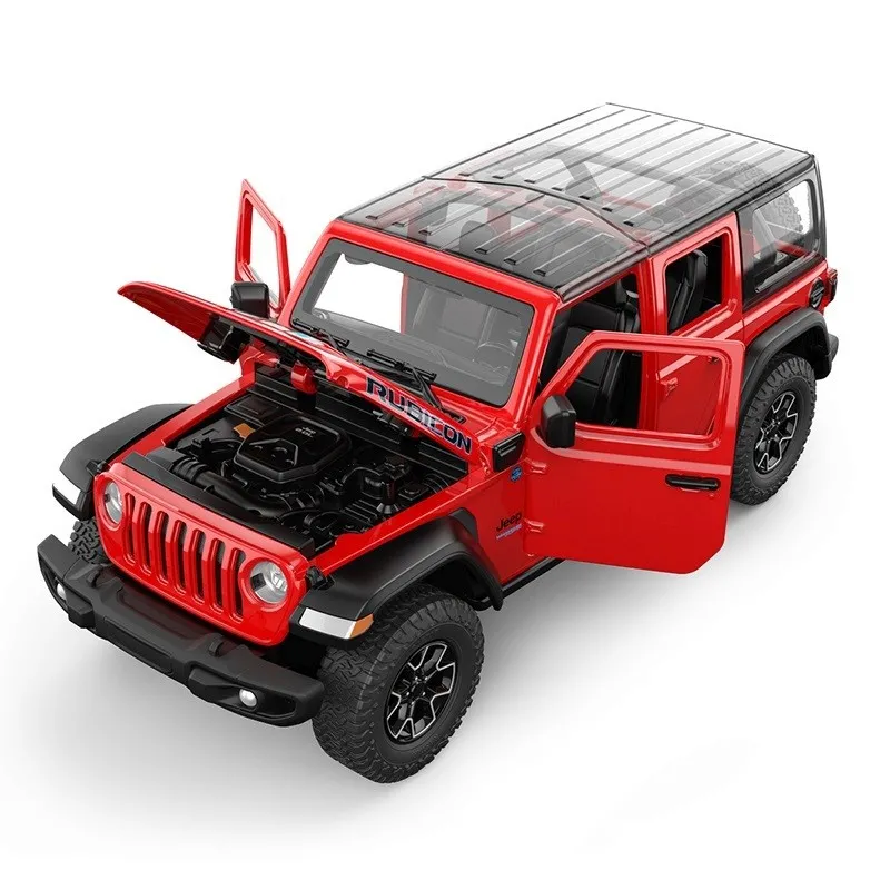 Machetă auto Rastar - JEEP WRANGLER RUBICON 4XE Rosu [1 LA 24]