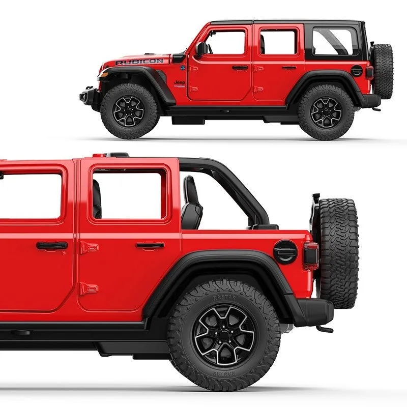 Machetă auto Rastar - JEEP WRANGLER RUBICON 4XE Rosu [1 LA 24]