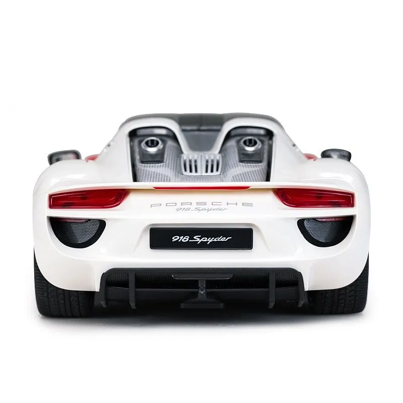 MAȘINĂ CU TELECOMANDĂ PORSCHE 918 SPYDER WEISSACH ALB SCARA 1 LA 14