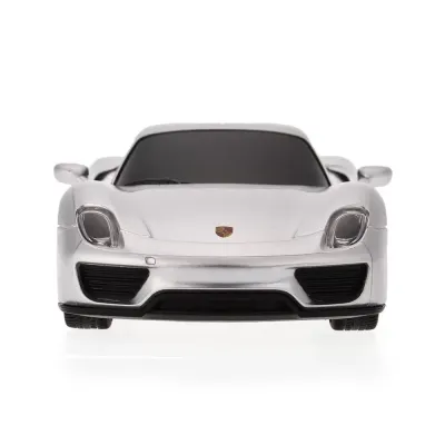 MAȘINĂ CU TELECOMANDĂ PORSCHE 918 SPYDER ARGINTIU CU SCARA 1 LA 24