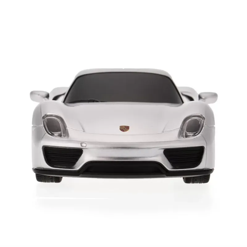 MAȘINĂ CU TELECOMANDĂ PORSCHE 918 SPYDER ARGINTIU CU SCARA 1 LA 24