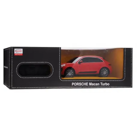 MAȘINĂ CU TELECOMANDĂ PORSCHE MACAN TURBO ROSU CU SCARA 1 LA 24