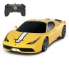 MAȘINĂ CU TELECOMANDĂ FERRARI 458 SPECIALE A GALBEN CU SCARA 1 LA 24