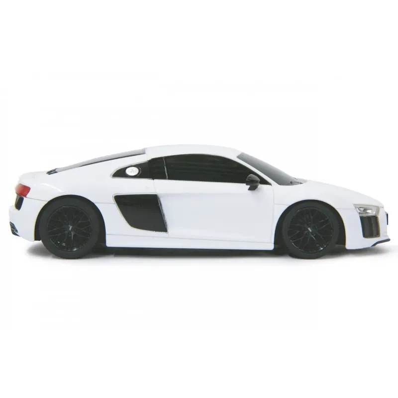 MAȘINĂ CU TELECOMANDĂ AUDI R8 ALB CU SCARA 1 LA 24