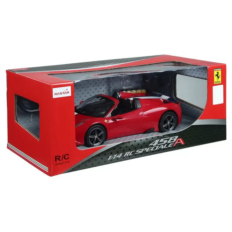 MAȘINĂ CU TELECOMANDĂ FERRARI 458 ROSIE SCARA 1 LA 14