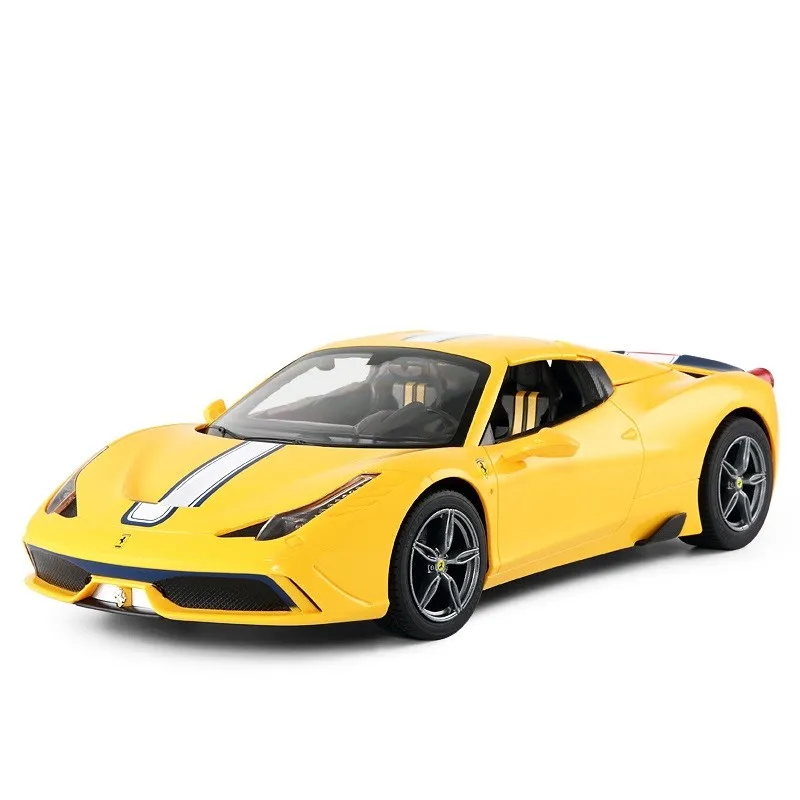 MAȘINĂ CU TELECOMANDĂ FERRARI 458 SPECIALE A GALBEN SCARA 1 LA 14