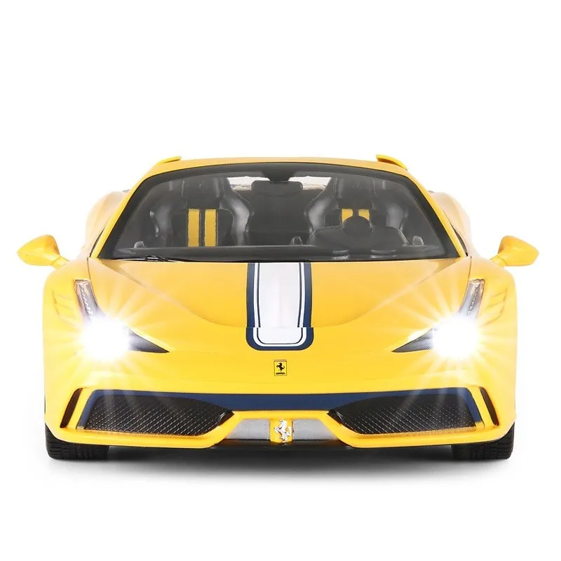 MAȘINĂ CU TELECOMANDĂ FERRARI 458 SPECIALE A GALBEN SCARA 1 LA 14