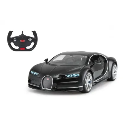 MAȘINĂ CU TELECOMANDĂ BUGATTI CHIRON NEGRU SCARA 1 LA 14