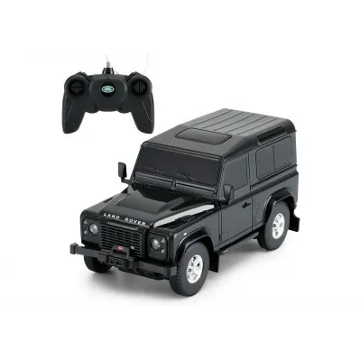 MAȘINĂ CU TELECOMANDĂ LAND ROVER DEFENDER NEGRU CU SCARA 1 LA 24