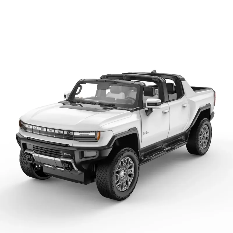 MAȘINĂ CU TELECOMANDĂ GMC HUMMER EV ALB SCARA 1 LA 16