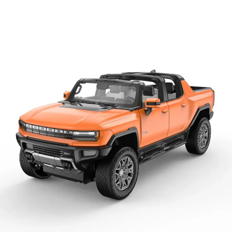 MAȘINĂ CU TELECOMANDĂ GMC HUMMER EV PORTOCALIU SCARA 1 LA 16