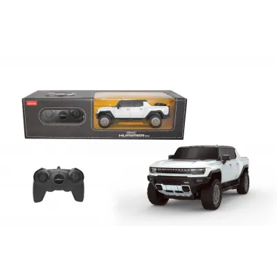 MAȘINĂ CU TELECOMANDĂ HUMMER EV ALB CU SCARA 1 LA 24