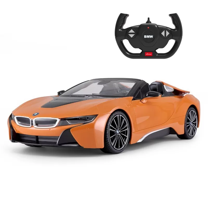 MAȘINĂ CU TELECOMANDĂ BMW I8 PORTOCALIE SCARA 1 LA 12