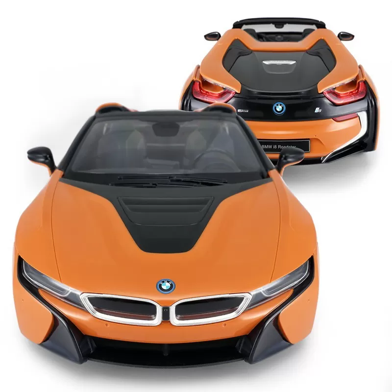 MAȘINĂ CU TELECOMANDĂ BMW I8 PORTOCALIE SCARA 1 LA 12