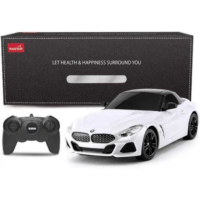 MAȘINĂ CU TELECOMANDĂ BMW Z4 ROADSTER ALB SCARA 1 LA 18