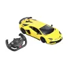 MAȘINĂ CU TELECOMANDĂ LAMORGHINI AVENTADOR SVJ GALBEN SCARA 1 LA 14