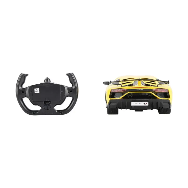 MAȘINĂ CU TELECOMANDĂ LAMORGHINI AVENTADOR SVJ GALBEN SCARA 1 LA 14