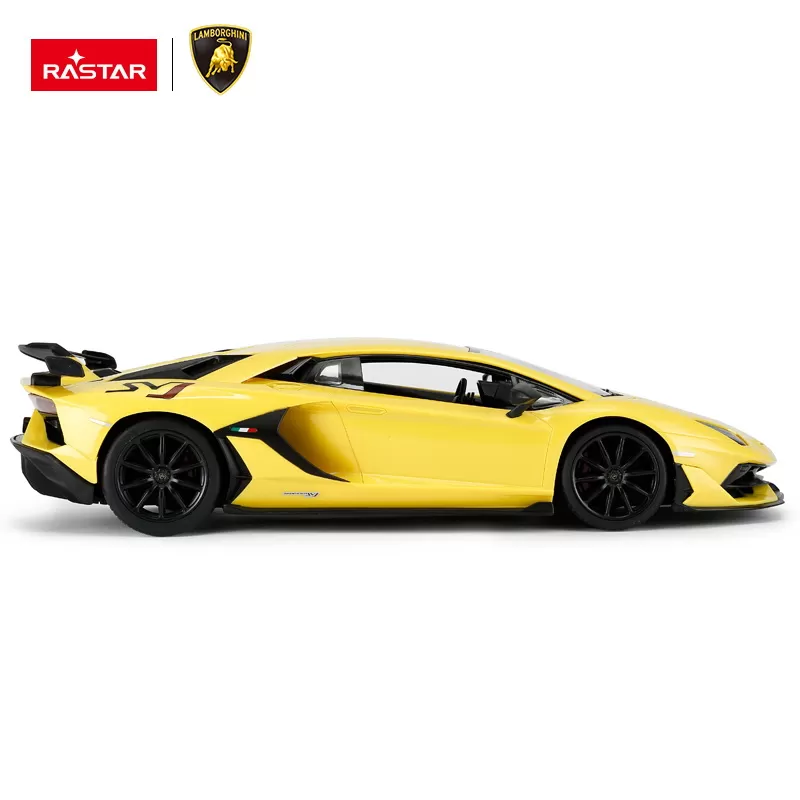 MAȘINĂ CU TELECOMANDĂ LAMORGHINI AVENTADOR SVJ GALBEN SCARA 1 LA 14