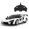 MAȘINĂ CU TELECOMANDĂ MCLAREN SENNA ALB CU SCARA 1 LA 18