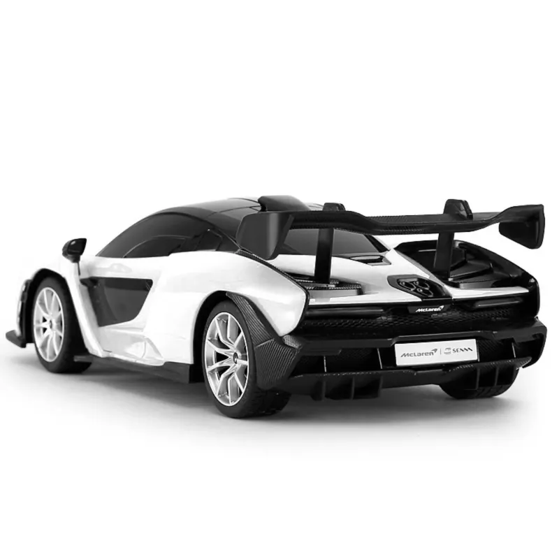 MAȘINĂ CU TELECOMANDĂ MCLAREN SENNA ALB CU SCARA 1 LA 18