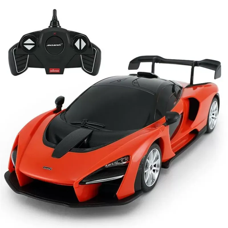 MAȘINĂ CU TELECOMANDĂ McLAREN SENNA PORTOCALIU CU SCARA 1 LA 18