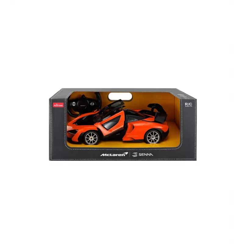 MAȘINĂ CU TELECOMANDĂ McLAREN SENNA PORTOCALIU CU SCARA 1 LA 14