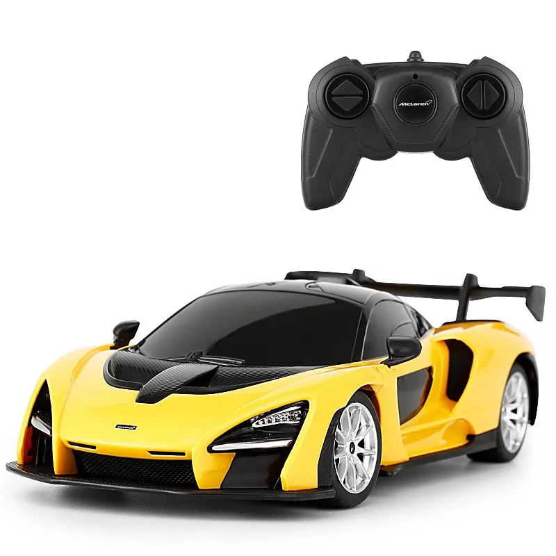 MAȘINĂ CU TELECOMANDĂ MCLAREN SENNA GALBEN CU SCARA 1 LA 24