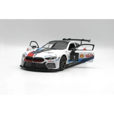 MAȘINUȚĂ CONSTRUIBILA CU TELECOMANDĂ BMW M8 GTE SCARA 1 LA 18
