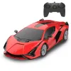 MAȘINĂ CU TELECOMANDĂ LAMBORGHINI SIAN ROSU CU SCARA 1 LA 24