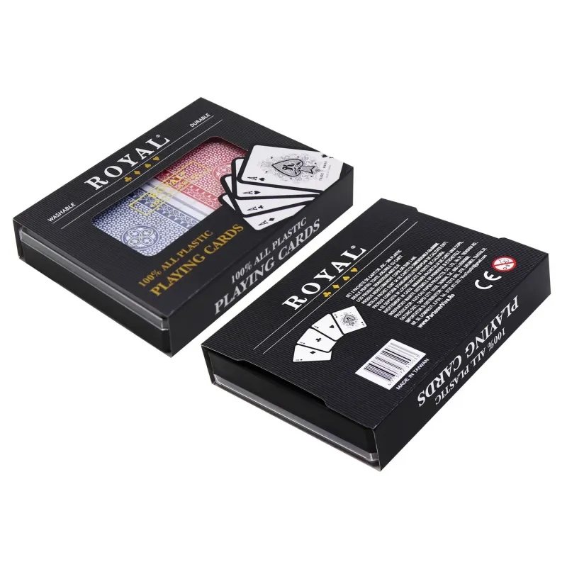 SET 2 PACHETE CARTI ROYAL CANASTA POKER DIN PLASTIC