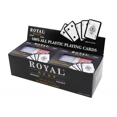 SET 2 PACHETE CARTI ROYAL CANASTA POKER DIN PLASTIC