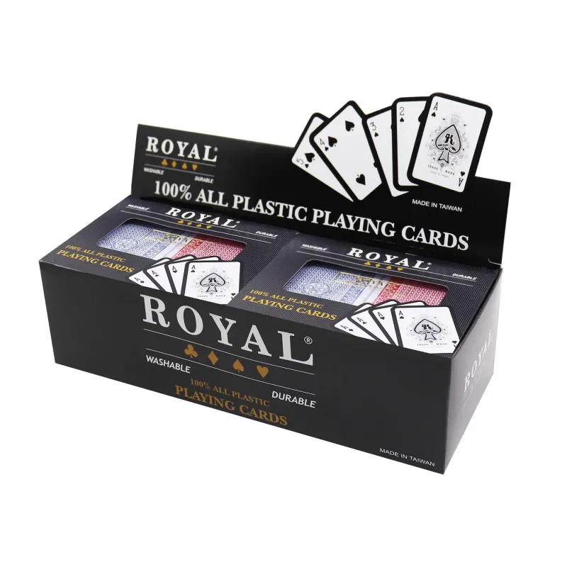 SET 2 PACHETE CARTI ROYAL CANASTA POKER DIN PLASTIC
