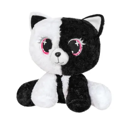 PLUS PISICĂ NEGRU CU ALB 25CM